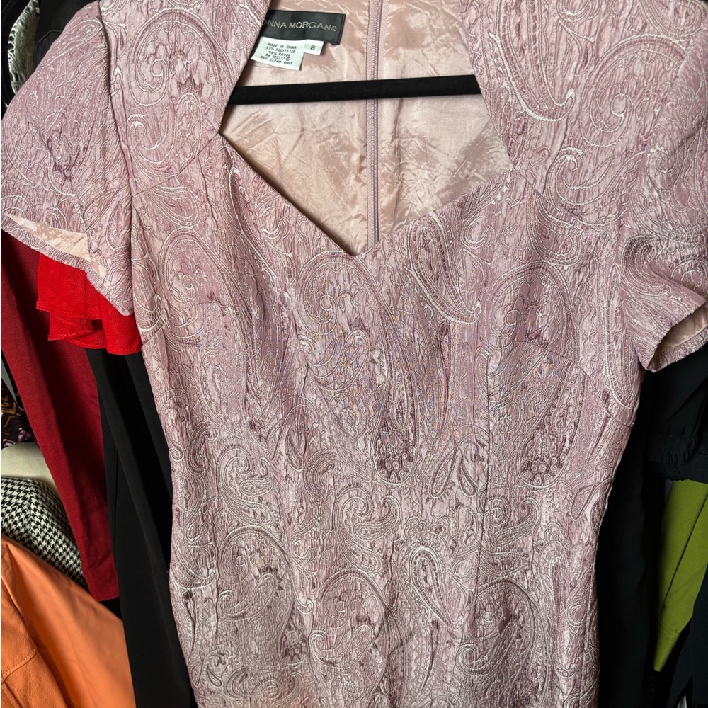 Donna Morgan Light Pink Paisley Dress